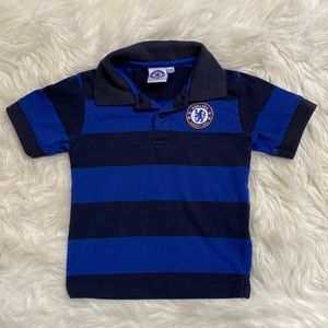 Official Chelsea FC polo short sleeve shirt, Size 2T/3T